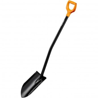 Лопата штыковая FISKARS 1067517 с удлиненным лезвием и удлиненной ручкой черная