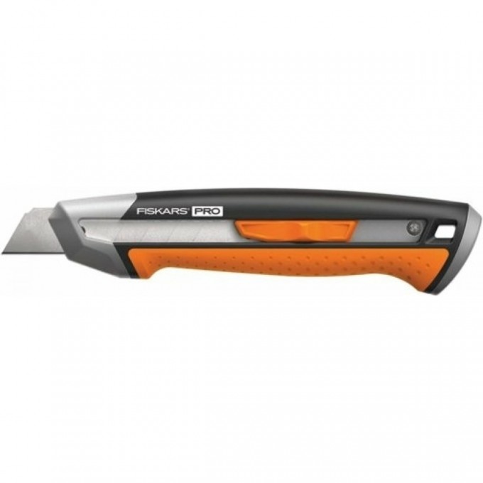 Нож строительный FISKARS CARBONMAX с выдвижным , сменным лезвием 18мм 1027227