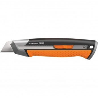 Нож строительный FISKARS CARBONMAX с выдвижным, сменным лезвием 25мм