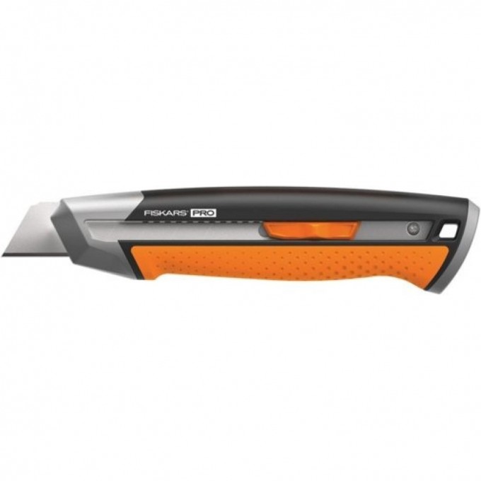 Нож строительный FISKARS CARBONMAX с выдвижным, сменным лезвием 25мм 1027228